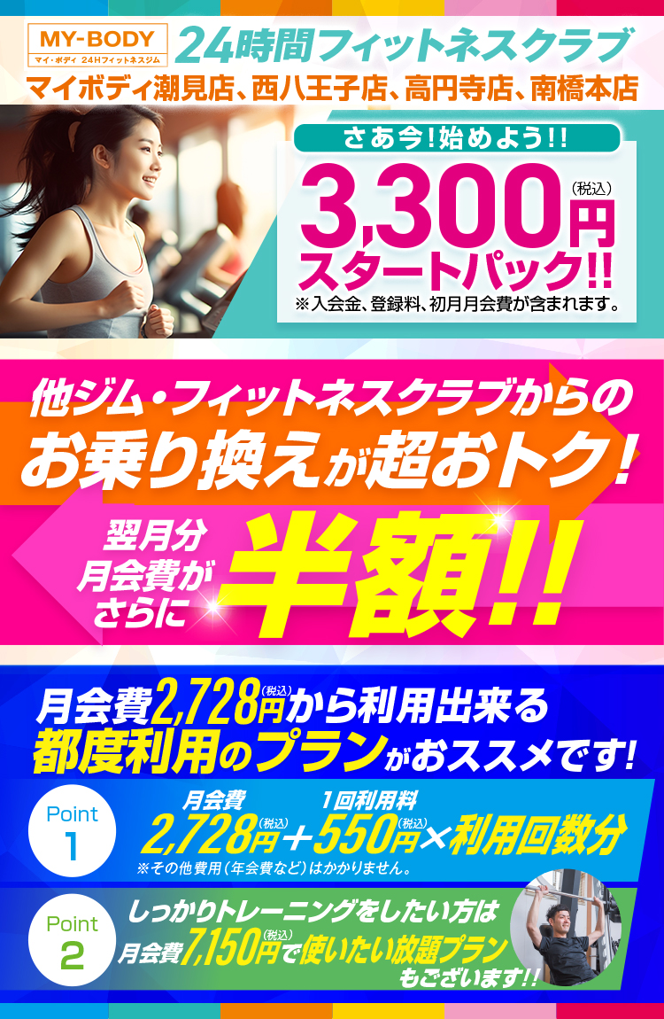フィットネスクラブマイボディの1日体験
